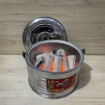 가정용 숯불 그릴 야외 화로 오버파이어 스토브, 숯불난로+배수판+냄비받침(그물 제공)