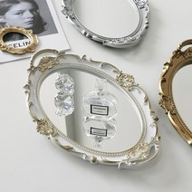 일호장신구 궁전 메이크업&주얼리 보관 거울 트레이 화장품 화장대 정리 인테리어 소품, 궁전메이크업&주얼리보관거울트레이(화이트)