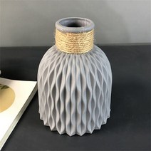 프리츠한센 이케바나 도자기 화병 항아리 1PC 현대 무늬를 조각하다 꽃병 모조 세라믹 냄비 홈 플라스틱 플라워 프린팅 배열 북유럽 스타일 용품, [02] Gray