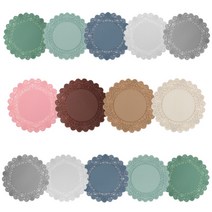 [국산] 4P 플라워 레이스 실리콘 티코스터 컵받침 소+중+대 10cm 12cm 14cm, 4개, 대(14cm), 인디핑크