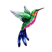 화단 꾸미기 정원 마당 조형몰 장식품 금속 새 벽 예술 조각 야외 큰 벌새 펜던트 벽, 초록, 협력사