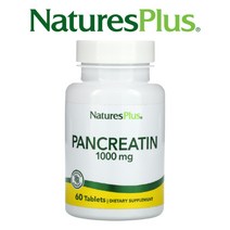 네이처스 플러스 판크레아틴 1000 mg 다이제스티브 엔자임 리파아제 Pancreatin 60정