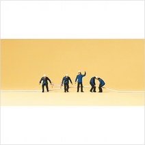 Preiser 79117 디오라마 미니어처 테라리움 화재 진압하는 소방관 5명 세트 사람 피규어 모형 1:160 사이즈