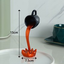 소품샵 카페 소품 포토존 장식컵 플로팅 커피 컵 수지 조각 아트 부엌 거실 장식 액체 스플래시 머그잔 공예, [01] M, [03] Red