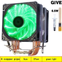 LGA X79 X99 2011 CPU 쿨러 4 구리 튜브 PWM RGB 조용한 팬 범용 775 1155 1356 1366 AMD3 AM4 1200 1700, [01] 없음 RGB, [02] 3pin LGA X79 X99, [12] 2FAN