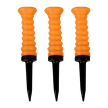 3Pcs 탄성 골프 티 플라스틱 볼 홀더 초보자 훈련 보조기 연습, 주황색