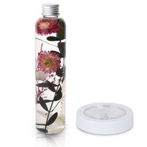 홈앤라이프 하바리움 AT250 파비폴리아 프리저브드 플라워 + LED 조명 받침 화이트 자주