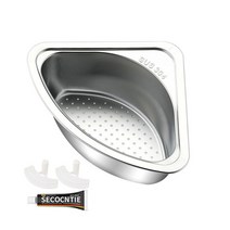 윈프라이스 싱크대 개수대 코너 스텐 음식물 거름망, 실버