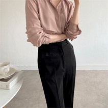 셀러허브(잡화) 여자 날개 샤랄라 솔리드 무지 얇은긴팔 블라우스