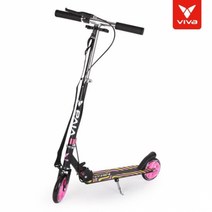 비바 라이더 웨이브 킥보드 145mm 접이식 풋핸드이중브레이크 최대하중 70kg, 핑크