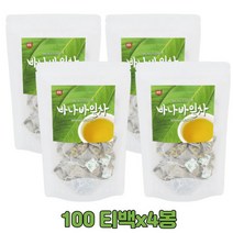 바나바차수제볶은 바나잎 바나바나잎차 카페인없는 차 심신안정 물대신 바나바잎티백차 바나바잎차 베트남차 물대신마시는차, 4개, 100g