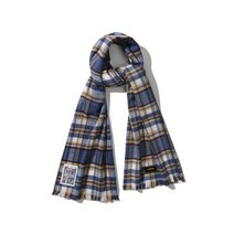 OIOI 오아이오아이 FIVETWO VINTAGE LABEL CHECK MUFFLER BLUE
