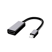 Mini dp in to hdmi out with cable adapter dock station displayport hub 2k macmini for macbook Office, [01] WHITE