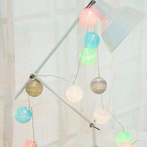 오징어등 무선전등 테라스조명 줄조명 스트링라이트 전구 캠핑 LED 20구 USB 건전지, 상품, C3.코튼볼20구 - 슈팅스타(USB겸용)