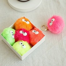 셀러허브 패션 [핸드메이드] 썸머 컬러 폼폼 키링, Color:연두