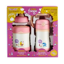 신푸고 빨대컵 290ml + 푸드자 290ml + 소프트시피컵 유니트 + 양손잡이 핸들 세트, 핑크, 1개