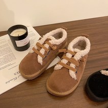 나루니 여성털신발 털단화 스웨이드 뽀글이단화 기모안감 모카신