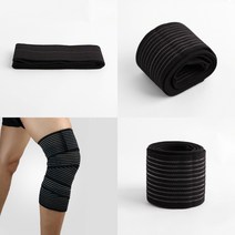 마트498 벨크로 무릎보호대(블랙) 마라톤 트레킹 테니스 등산 무릎토시 스쿼트