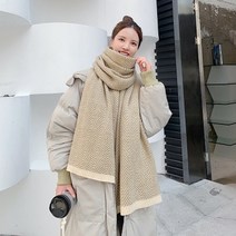 여성 캐시미어 스카프 머플러 목도리 2022 겨울 모조 스트라이프 프레피 스타일 레이디 femme mujer pashmina bufanda wrap 두꺼운 스톨