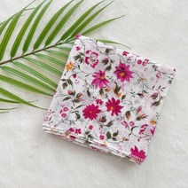 [미스블혹] 여름 시원한 아사면 플라워 거즈 손수건 단체주문