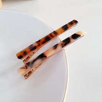 금장 일자 호피 집게핀 H184 기본집게 셀룰로오드