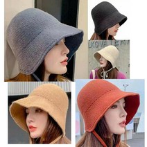 BKH-280 니트스트랩벙거지 /여성니트모자/ 스트랩벙거지/방한버킷햇/겨울모자/무지벙거지/털모자/정직한모자