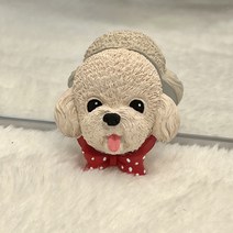 다다룸 리본푸들 강아지석고방향제 애견 차량용 자석용 선물 퇴사 기업 돌 답례품 반려견, 차량용 롱클립, 클린코튼