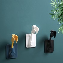 Threeofus 무타공 접착식 심플 샤워기 홀더 랜덤발송, 1개