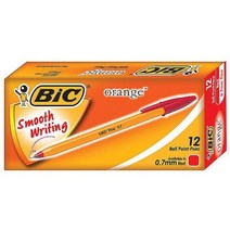 BIC 오렌지 볼펜 12개입 빅 샤프 유성, 1개, 흑색