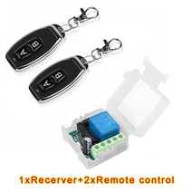 Kebidu 433Mhz RF 무선 원격 제어 1 채널 EV1527 학습 코드 송신기 DC 12V 1CH 릴레이 수신기 스위치 모듈, 01 2 RC and 1 Receiver
