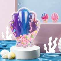 조개 펄 진주 빗 헤어빗 미니 머리빗 휴대용, 핑크그라데이션