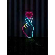 손하트 네온 하트 네온 LED네온 네온사인 주문제작 네온조명
