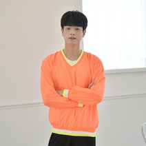형광 바람막이 브이넥 티셔츠 4color (남여공용)