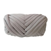 Chunky Wool Yarn 핸드 니트 원사 손 뜨개질 담요 크로 셰 뜨개질, 길이 43m, 폴리에스테르, 밝은 회색