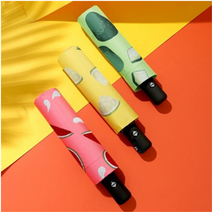 예쁜 미니 3단 접이식 자외선차단 자동 양산 우산 우양산