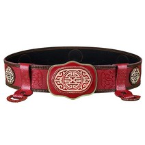 몽골의상 몽골판초 용 몽골 벨트 순수 소가죽 수제 민족 스타일 복고풍 댄스 공연 가운 액세서리