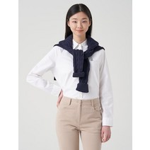 BEAN POLE 옥스포드 솔리드 레귤러핏 셔츠 화이트