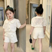 아짱 키즈여아 순백꽃잎여아반바지세트(여름신상)
