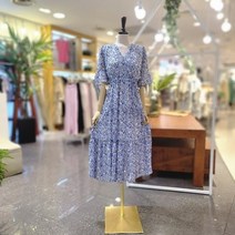 [멜로디가든] DB_ 블루 플라워 시폰원피스 (M2MM6O216)