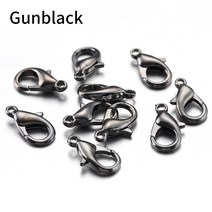 홈파티 파티장식 100pcs 랍스터 걸쇠 팔찌 목걸이 10-18mm 후크 체인 폐쇄 결과 보석 만들기위한 액세서리 도매 diy, 05 18mm, 05 Gunblack