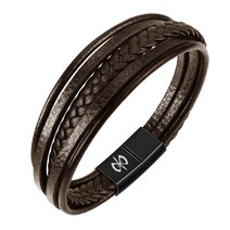 MEGAMUS 패션쥬얼리 가죽 염주 남성 여성 커플팔찌