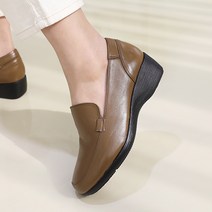 제이슈 천연소가죽 리바 통굽 슬립온 4cm