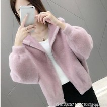 라오농 봄가을 후드 여성 순색 집업 앙고라 후드 점퍼 빅 사이즈 점퍼 라지 사이즈 후드+KIF01X