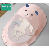 나이스샵 belopo 프리미엄 원터치 아기 아동 유아 어린이 다기능 접이식 침대 모기장 텐트, 곰돌이