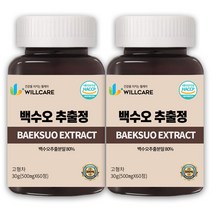 윌케어 백수오 추출정 국내산 500mg x 60정, 2개