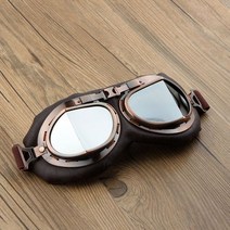 오토바이고글 바이크 고글 레트로 오토바이 안경 빈티지 모토 클래식 할리 파일럿 Steampunk ATV 자전거 구리 헬멧, Silver