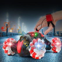 드리프트 알씨 손가락 원격 핸드 모션 인식 무선조정 조종 자동차 토네이도 4륜 소형 대형 RC카, 소형(28CM), 블루