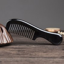 MOASO 물소뿔 자루빗 1호 굵은살 머리빗 우각빗 헤어브러쉬 두피마사지 빗괄사, 1개