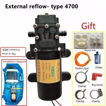 엔진분무기 4행정 고압 동력 자동 농약 살포기 농업 전기 워터 펌프 Dc 12 v 70psi 3.5l/분 내구성 강, 04 4700External reflow_01 12V