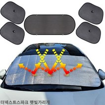 더넥스트스파크 햇빛가리개 앞유리커버 햇빛차단 차박, 앞창외부장착6종세트